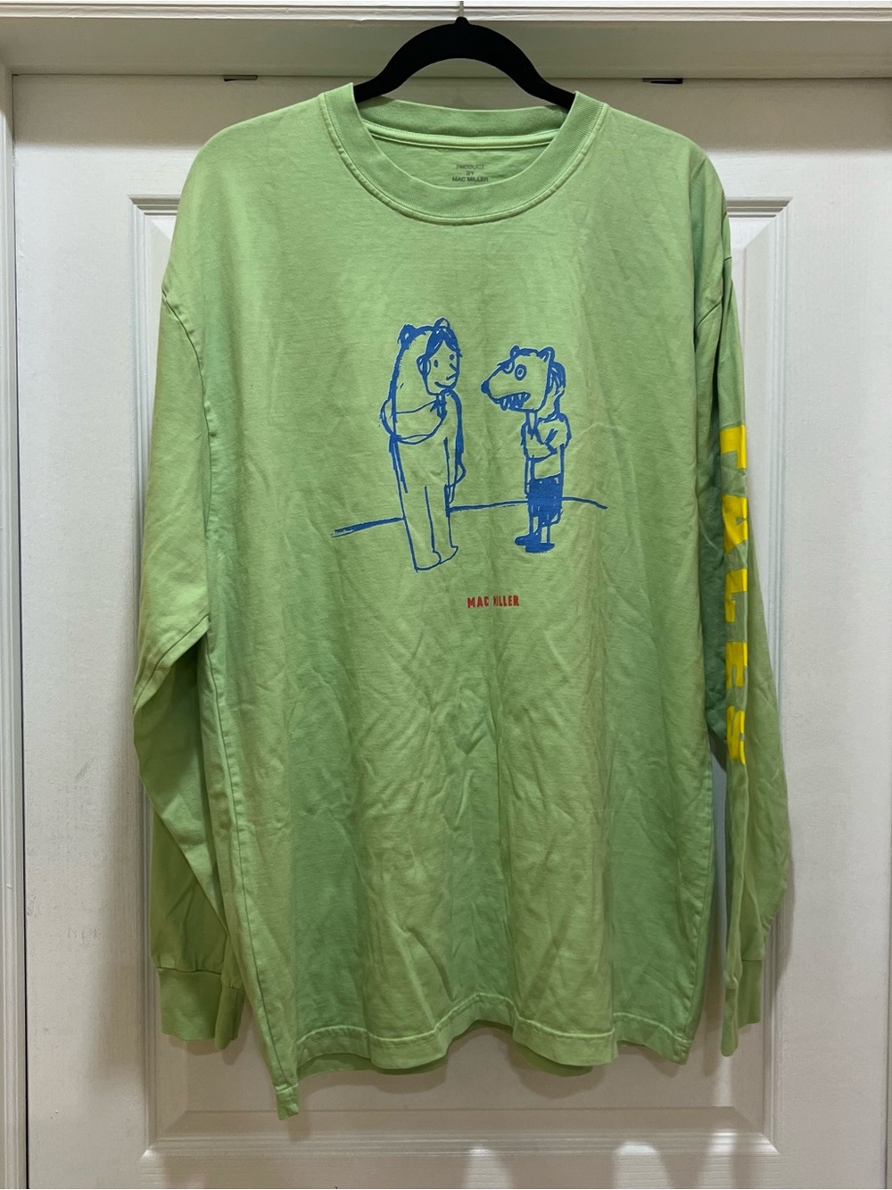 Mac Miller faces green long sleeve merch size xxl
